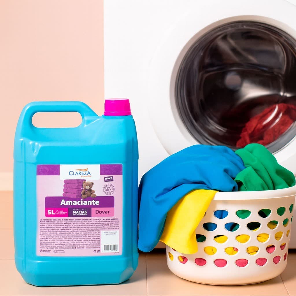 Amaciante de Roupas Vários Aromas 5L Clareza Roupas Macias e Perfumadas 5L Dovar