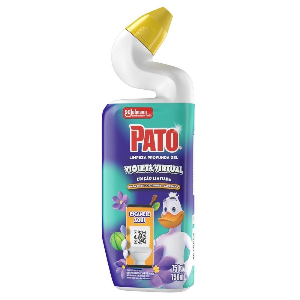 Desinfetante Uso Geral Violeta Virtual Pato Limpeza Profunda Squeeze 750ml
