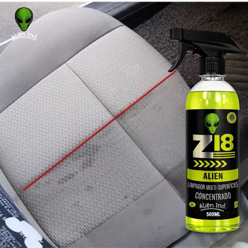 Produto de Limpeza Automotiva para Bancos, Teto, Painel e Portas do Carro Alien Ind