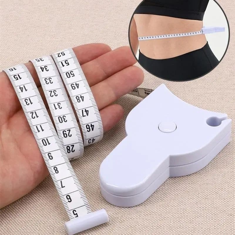 Kit 2 Unidades De Fita Métrica Branco Medição Corporal Com Cálculo De Imc