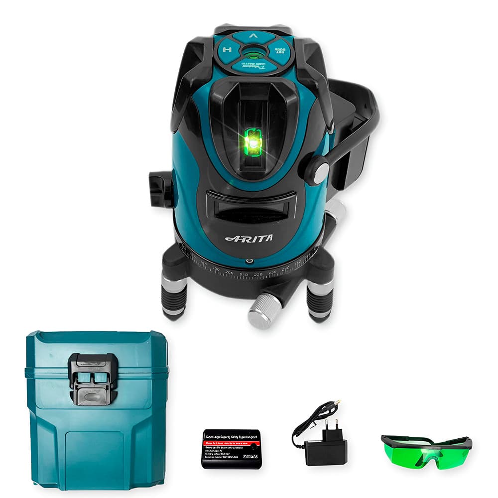 Nível a Laser GV-5 Arita com 5 linhas, bateria e kit completo