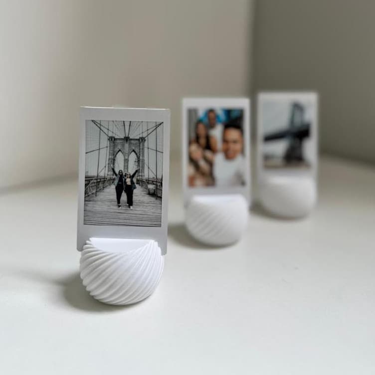 Kit 3 Porta Retrato Polaroid Instax Mini Esfera Branco
