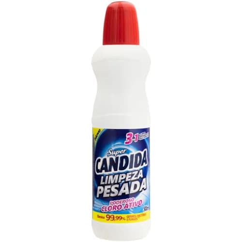 Limpador Super Candida 500ml Limpeza Pesada Poderoso Cloro Ativo com Alto Poder de Remoção Multiuso