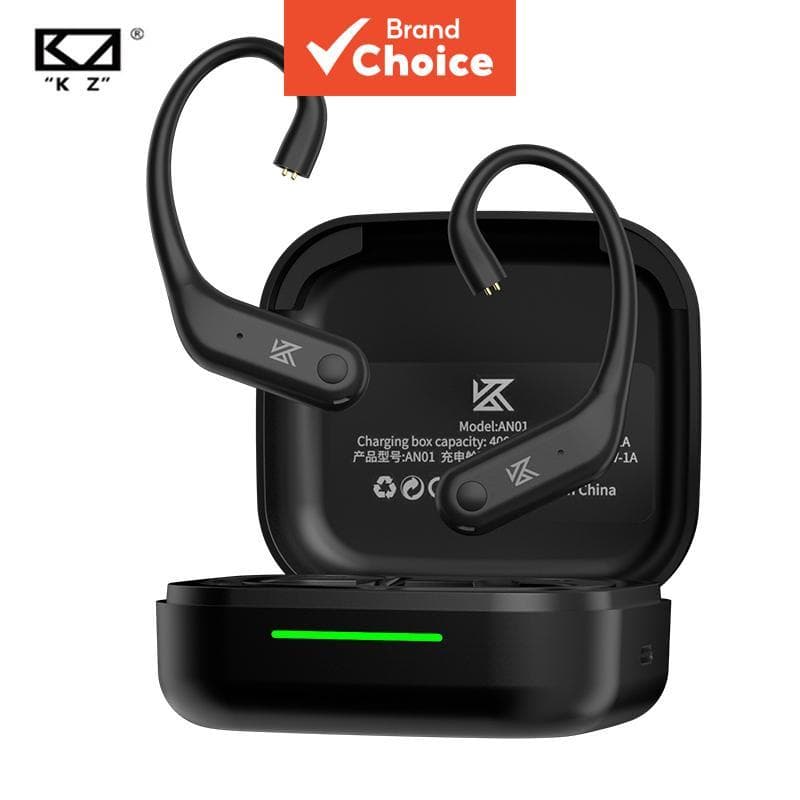 Fones de ouvido TWS KZ AN01 com estojo de carregamento preto