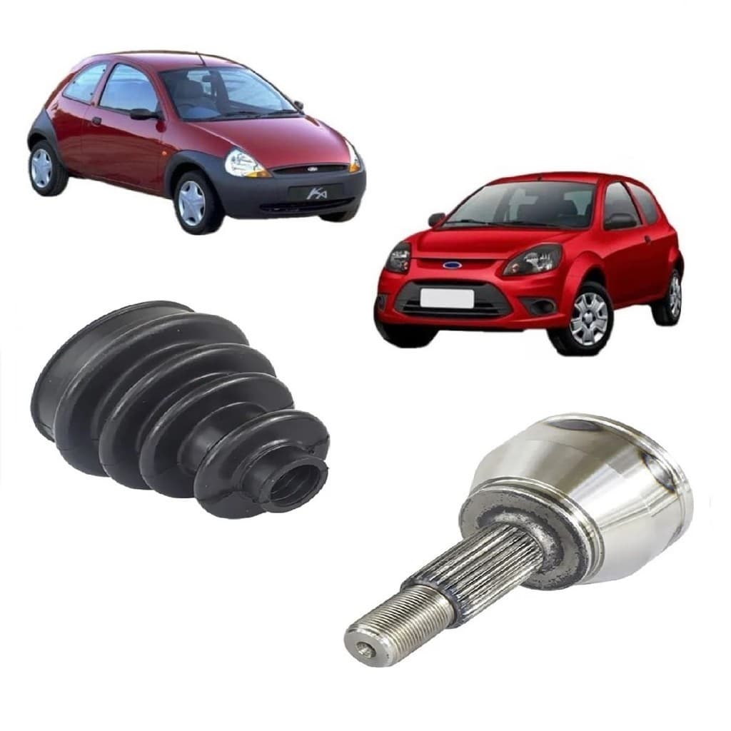 Junta homocinética para FORD KA 2019 a 2021, lado direito, com carros Ford Ka no fundo