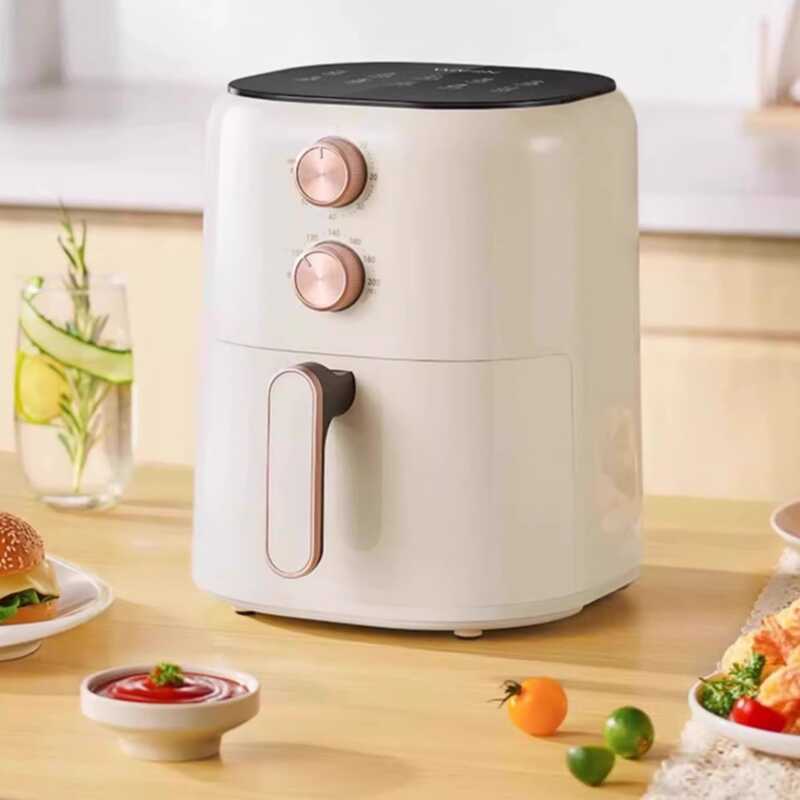 M Midea Hualing Air Fryer 4.5L Grande Capacidade Independente Botão Duplo Multifuncional Flip-Free Fritadeira Integrada