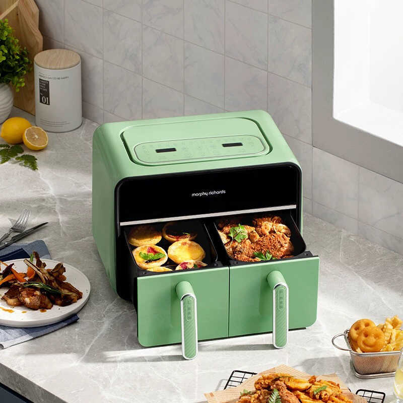 Mofei 2025 Novo Estilo Fritadeira de Ar Doméstica Balde Duplo Armazém Duplo Novo Estilo Grande Capacidade Dupla Vesícula