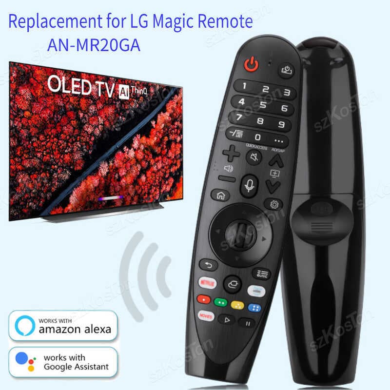 Repla Magic Controle Remoto Com Ponteiro Função De Voz Para LG Smart TV UHD OLED QNED TVs Compatível Netflix Hot Key