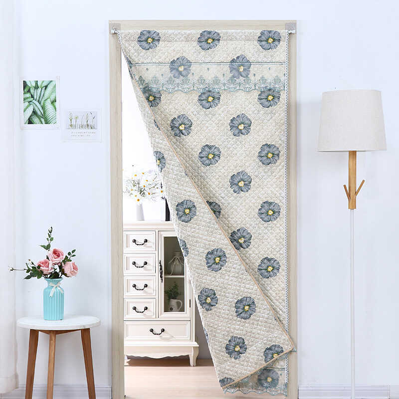 Clipe de algodão grosso cortina de porta pára-brisa quente ar condicionado quarto cozinha sala de estar decoração domést