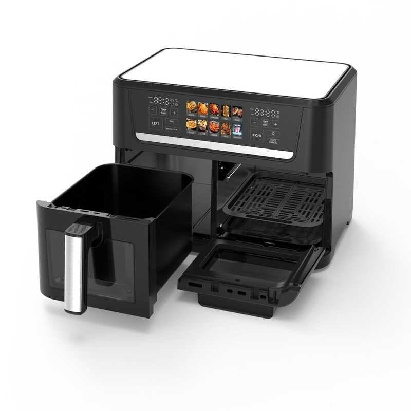 Fritadeira de Ar DSP/Dansong 14L Aberta com Prateleiras e Painel de Receitas