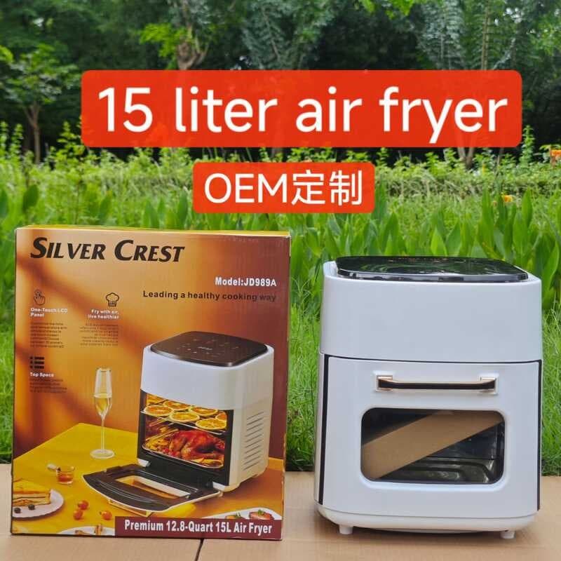 Fritadeira de ar inteligente 15L AirFryer Forno elétrico de grande capacidade de três camadas Máquina de churrasco sem f