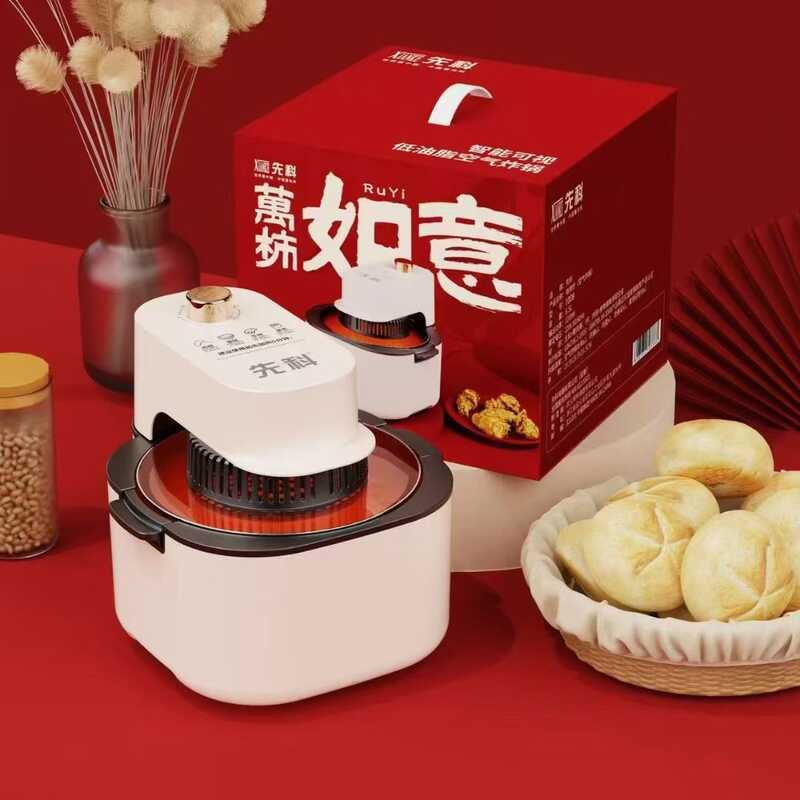 Fritadeira de ar Visual branca Xianke Eletricidade doméstica de grande capacidade de alta aparência