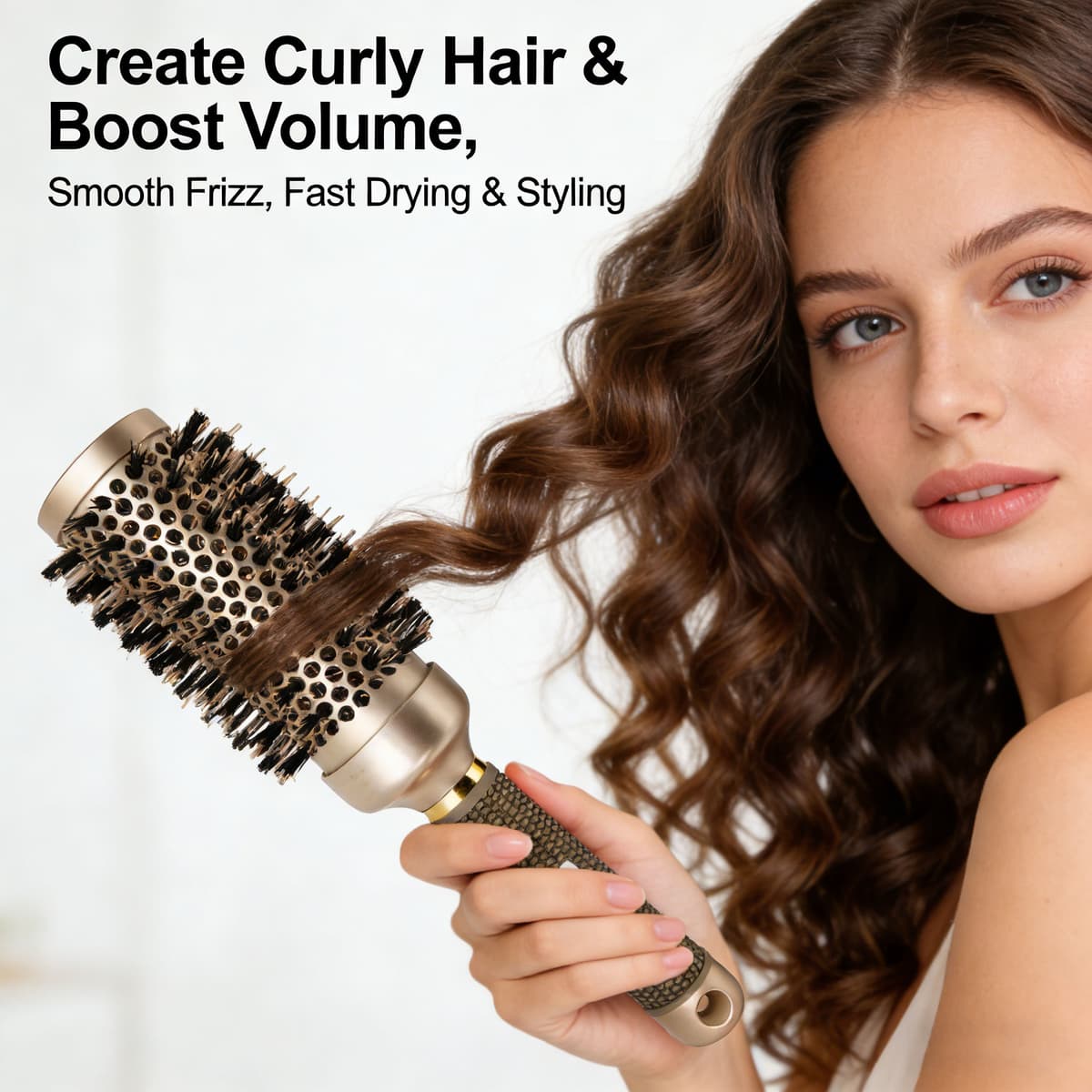 Pente Redondo De Cabeleireiro Wanmei-Barril Térmico , Ferramenta Antiestática Para Modelagem De Cabelo , Vários Tamanhos