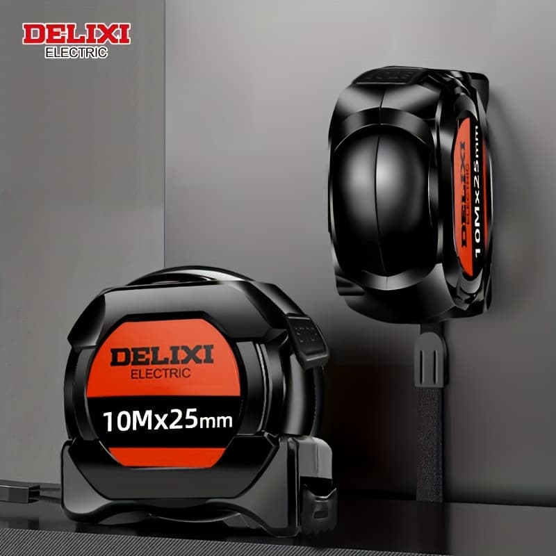  Fita Métrica DELIXI Elétrica 3/5/7,5/10 M, Trava Automática, Escala de Extensão, Carcaça de ABS Inquebrável, Uso para