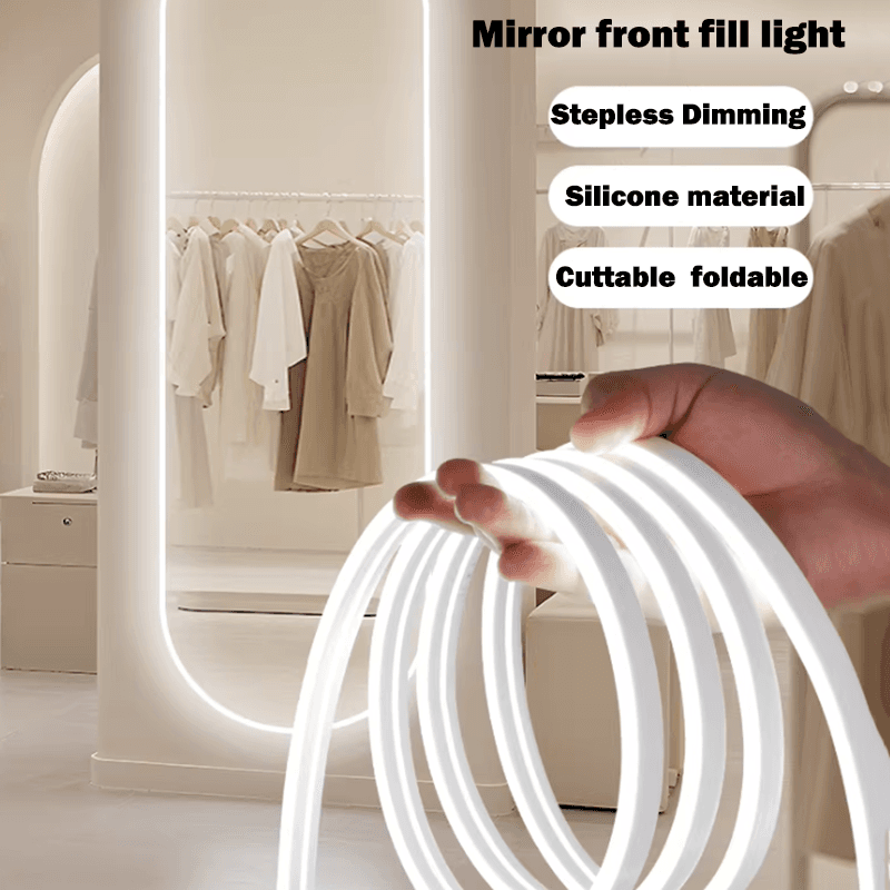 Tira de LED branco para espelho de maquiagem com sensor de toque, iluminação decorativa para penteadeira ou banheiro