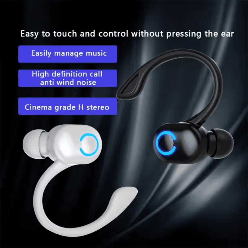 Fones de Ouvido Bluetooth Sem Fio W6 para Esportes e Corrida com Cancelamento de Ruído Hifi Estéreo
