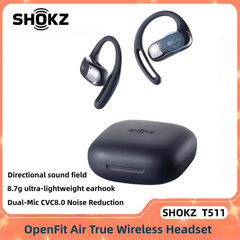 SHOKZ T511 fones de ouvido Bluetooth sem fio com estojo de carregamento