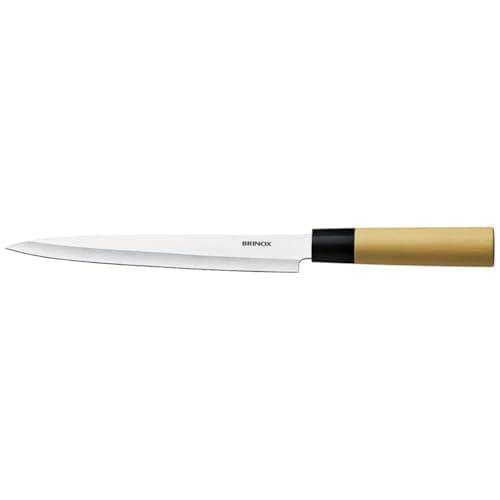 Faca para sushi e sashimi de 8 1/2 polegadas, aço inoxidável, Brinox