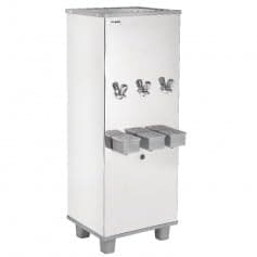 Bebedouro industrial de coluna 50 litros em aço kromanox branco - Libell (110V)