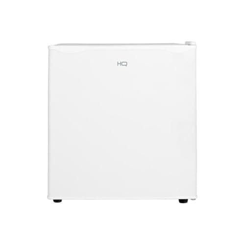 Frigobar HQ 52 litros branco com logo frontal, ideal para pequenas cozinhas