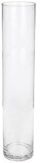 Vaso de vidro cilíndrico transparente 50cm