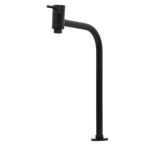 Torneira de mesa inox preta para cuba alta lavatório bancada de banheiro