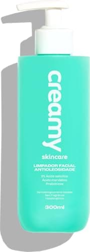 Creamy Skincare Limpador Facial Antioleosidade 300ml | 24 Horas De Oleosidade Controlada, Desobstrui Poros E Reduz Brilho Excessivo | Indicado Para Todos Os Tipos De Pele, Uso Diário