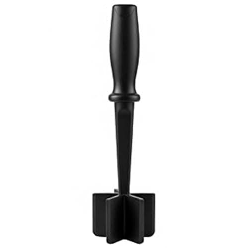 Garfo Desfiador de Carne Profissional, Utensílio de Cozinha Antiaderente em Plástico Preto, Separador e Cortador Manual para Carne