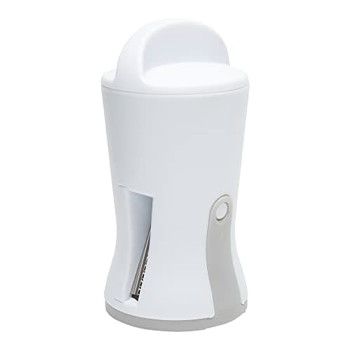 Cortador de legumes em espiral branco com lâminas de aço inoxidável