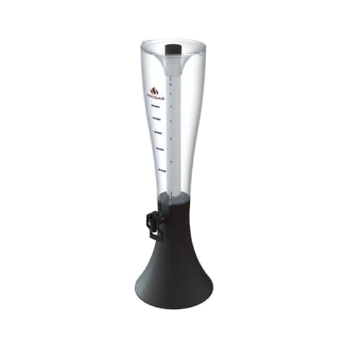Torre de chopp profissional 3,5 litros com base preta e corpo transparente