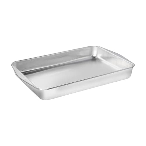 Assadeira Retangular Funda Rochedo Dura+ Polida 37cm, Alumínio Resistente, Alta Durabilidade, Bordas Laterais para Mais Praticidade e Livre de PFOA