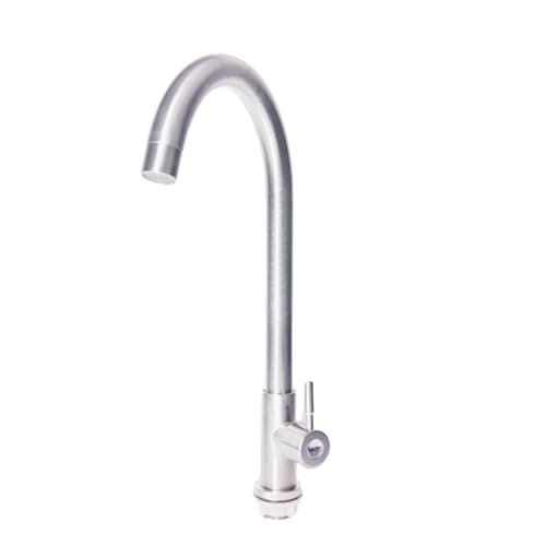 Torneira Gourmet para Cozinha Aço Inox Escovado Alta 37cm