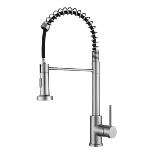 Torneira Prata Gourmet Para Cozinha Industrial Quente E Fria Jato E Chuveirinho