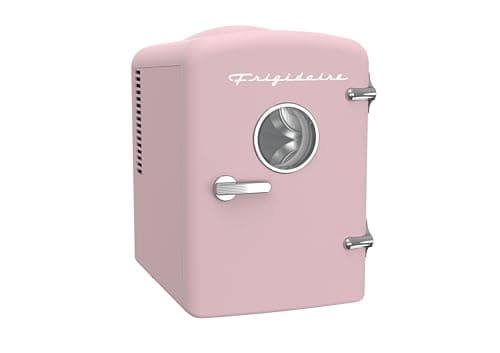 Frigidaire - Mini geladeira pessoal retrô portátil para carro, escritório, quarto, dormitório ou cabine, sem freon, 30 cm P x 18 cm L x
