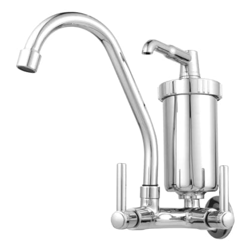 Torneira de Parede com Filtro Embutido Cromada Bica Móvel em Metal Ideal para Cozinhas Modernas Combinando Beleza Durabilidade e Funcionalidade em Um Só Produto