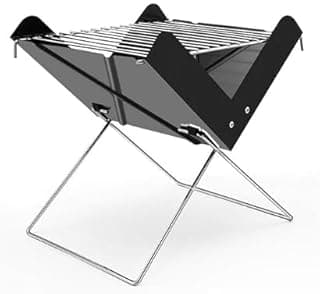 Churrasqueira Portátil Dobrável, 30x30cm, para 3-5 Pessoas, Ideal para Camping e Piquenique