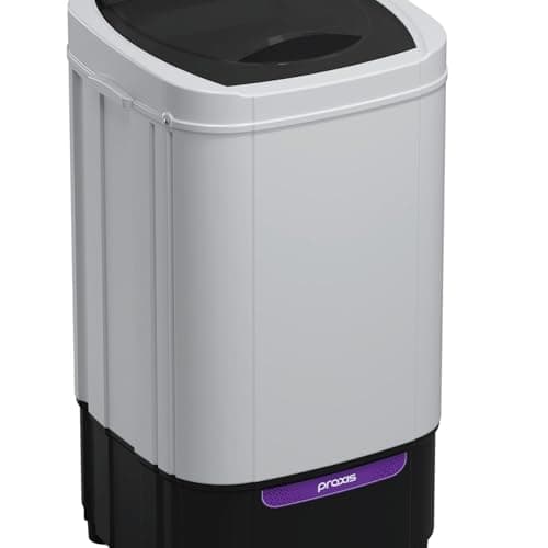 Praxis máquina de lavar roupas 6 kg sem dreno 220V branca, fundo branco, porta aberta
