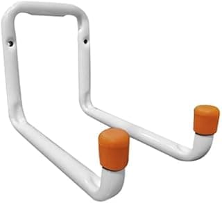 Kit 2 Suportes de Gancho Brancos com Detalhes Laranja