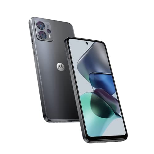 Smartphone Motorola Moto G23 4G 128 GB 4 GB RAM Grafite - Visão frontal e traseira
