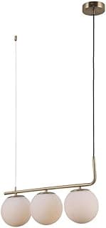 Bella Iluminação PENDENTE PETIT POA DE AÇO ALUMINIO E VIDRO FRENCH, DOURADO