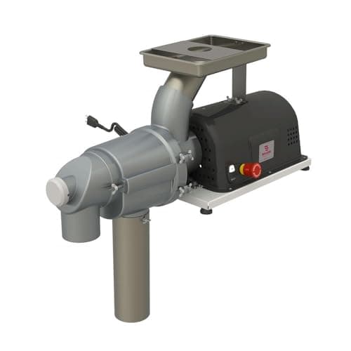 Despolpadeira Industrial 60L Braesi, robusta e moderna, com corpo em preto e cinza, contra fundo branco.