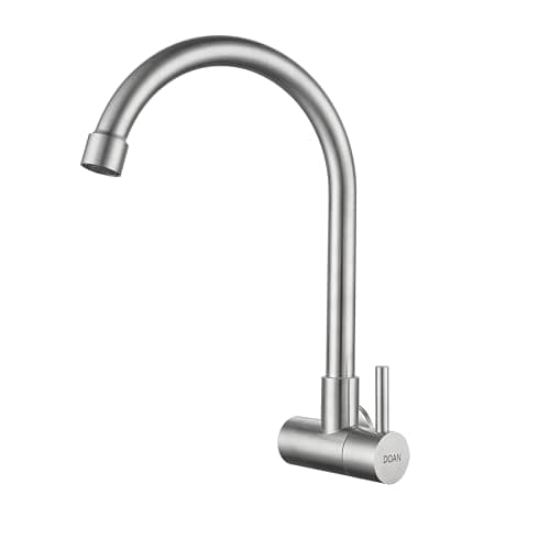 Torneira Inox Cozinha Giratória Parede Longa Nox01D