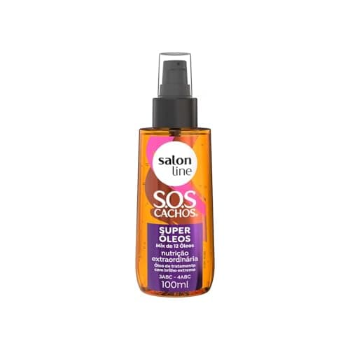 Salon Line, Óleo de Tratamento, SOS Cachos, Super Óleos, Vegano - Para Cabelos Cacheados e Crespos, 100ml