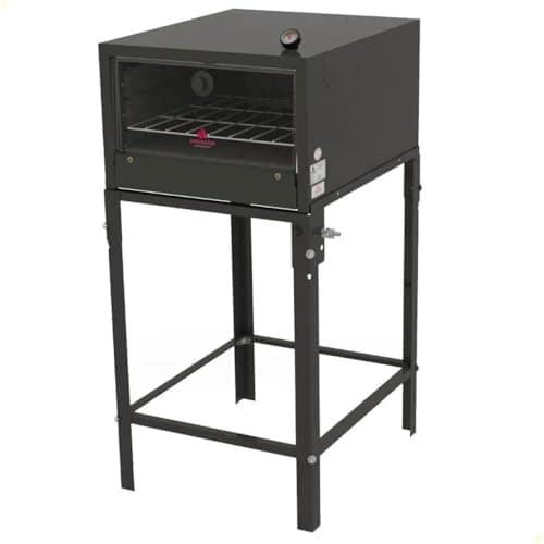 Forno semi-industrial preto com cavalete Progás FSP-6800 AT 67L