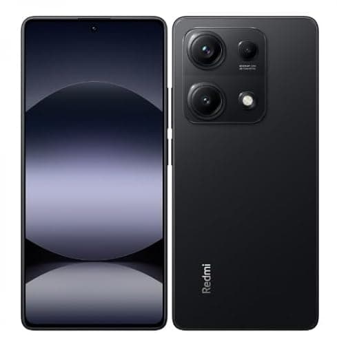 Xiaomi Redmi Note 14S 4G NFC Midnight Black com câmera traseira tripla e reflexo na tela