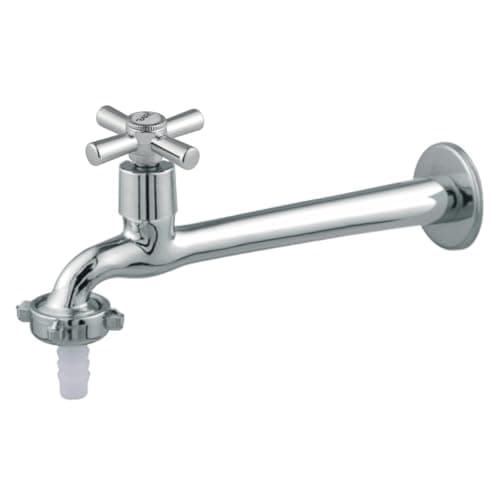 Raro - Torneira Multiuso de Parede em Metal 22cm C/Bico Sistema 1/4 Volta C31