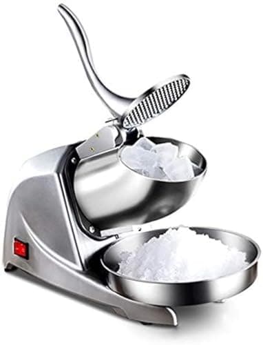 Barbeador de gelo, triturador de gelo comercial de qualidade industrial, faca dupla elétrica, espessura ajustável, fabricante de cone de neve, 209lb/hr