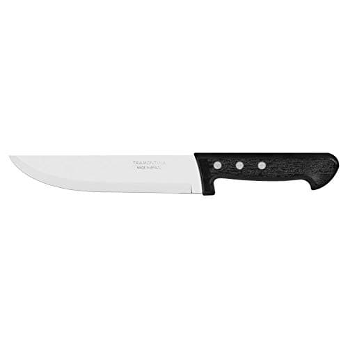 Faca para Carne Tramontina 22921107 Lâmina Serrilhada Inox 7" Cabo Preto