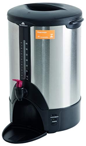 Cafeteira automática Marchesoni em aço inoxidável com capacidade de 40 xícaras