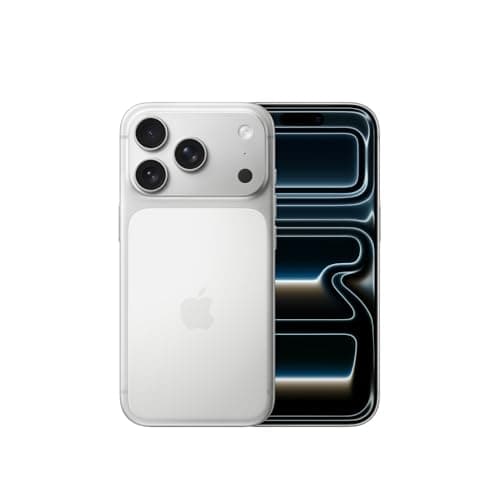 iPhone 17 Pro 1 TB prateado, vista traseira com câmera e flash LED